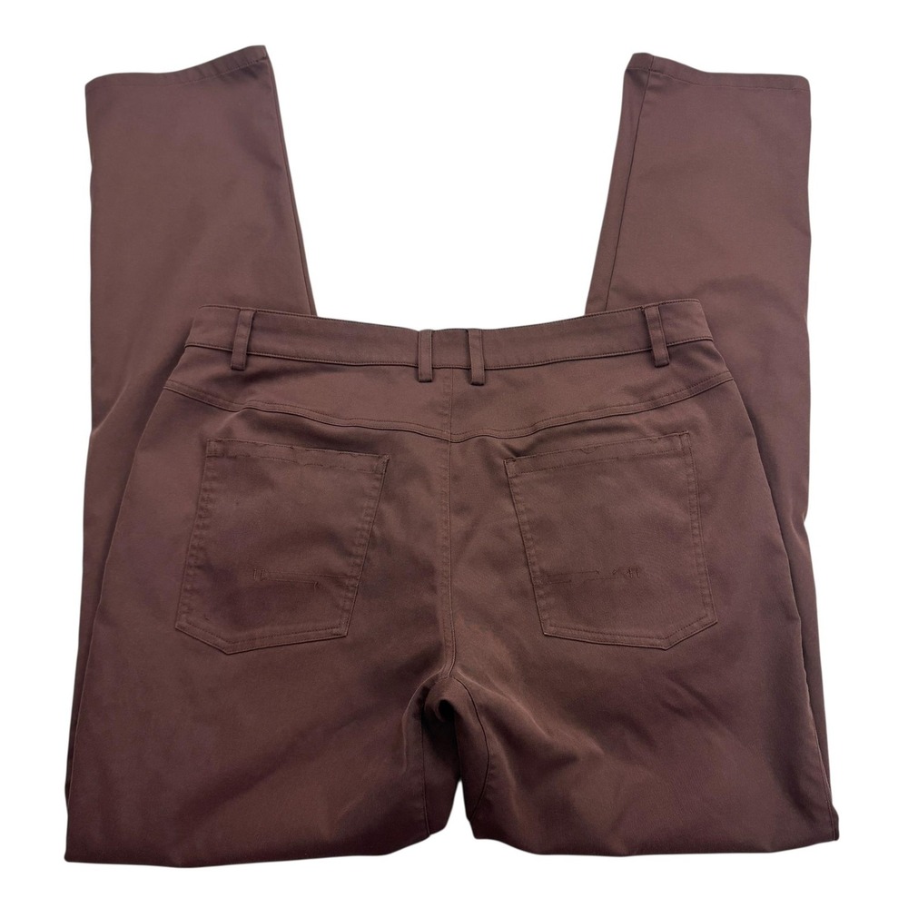 Myles Pants Mens 34x34 Brown Performance Khakis Polyester Pockets Tour Stretch